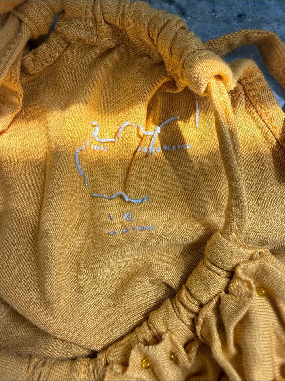 Embellished Halter Neck Tank Top - Mustard